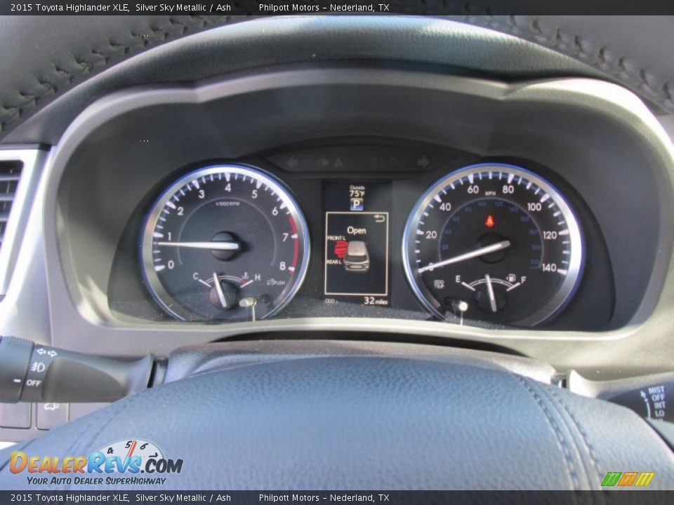 2015 Toyota Highlander XLE Silver Sky Metallic / Ash Photo #34