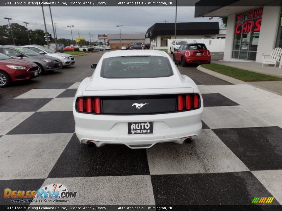 2015 Ford Mustang EcoBoost Coupe Oxford White / Ebony Photo #4