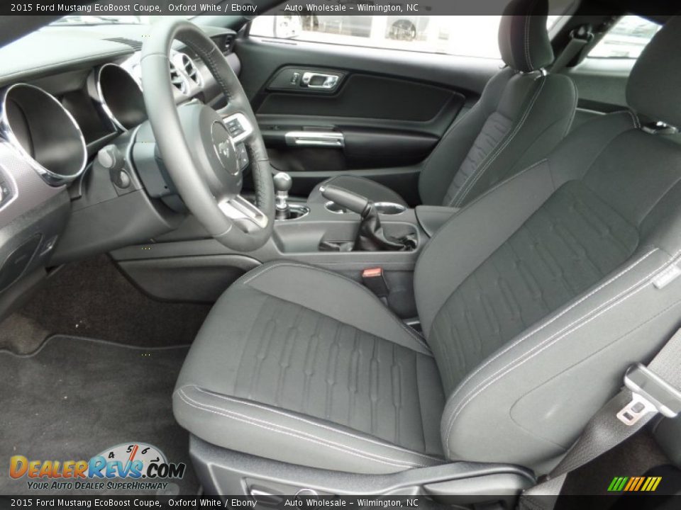 2015 Ford Mustang EcoBoost Coupe Oxford White / Ebony Photo #11