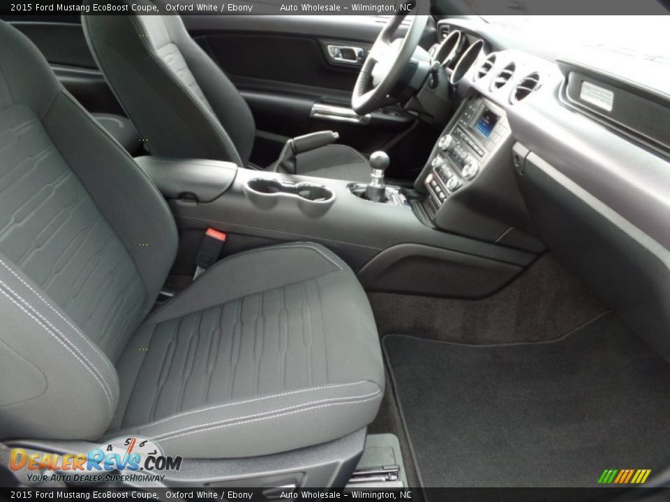 2015 Ford Mustang EcoBoost Coupe Oxford White / Ebony Photo #13