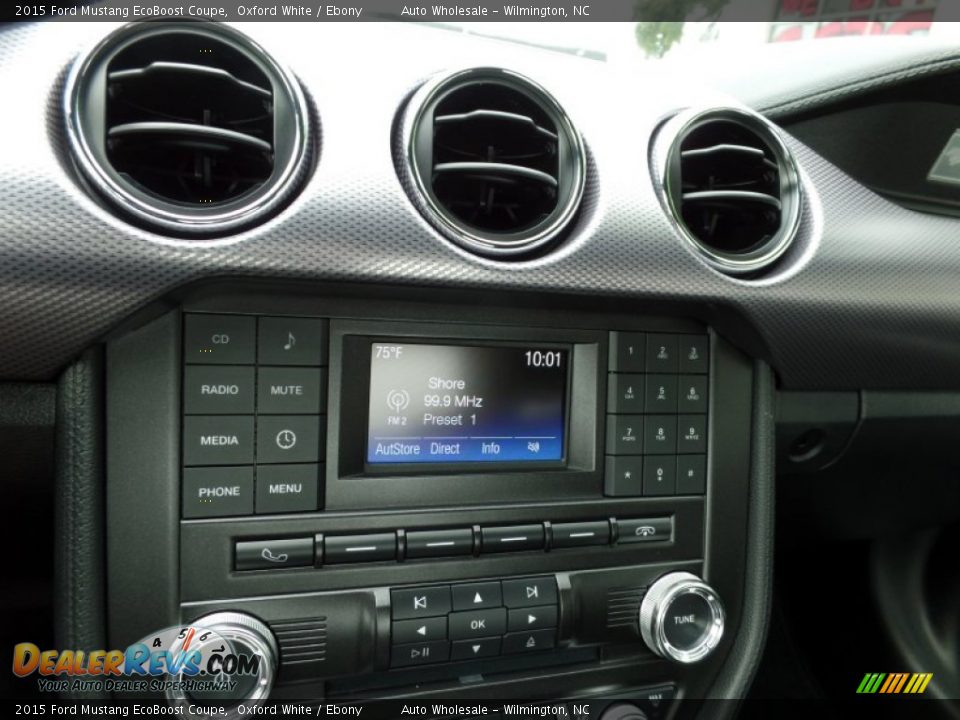 2015 Ford Mustang EcoBoost Coupe Oxford White / Ebony Photo #17