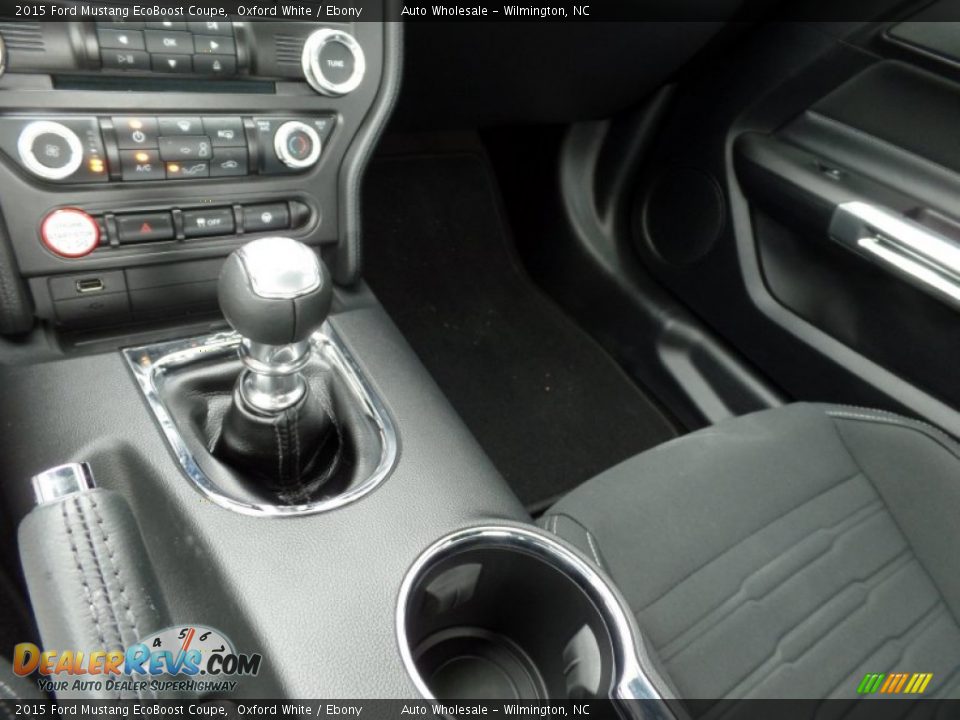 2015 Ford Mustang EcoBoost Coupe Oxford White / Ebony Photo #20