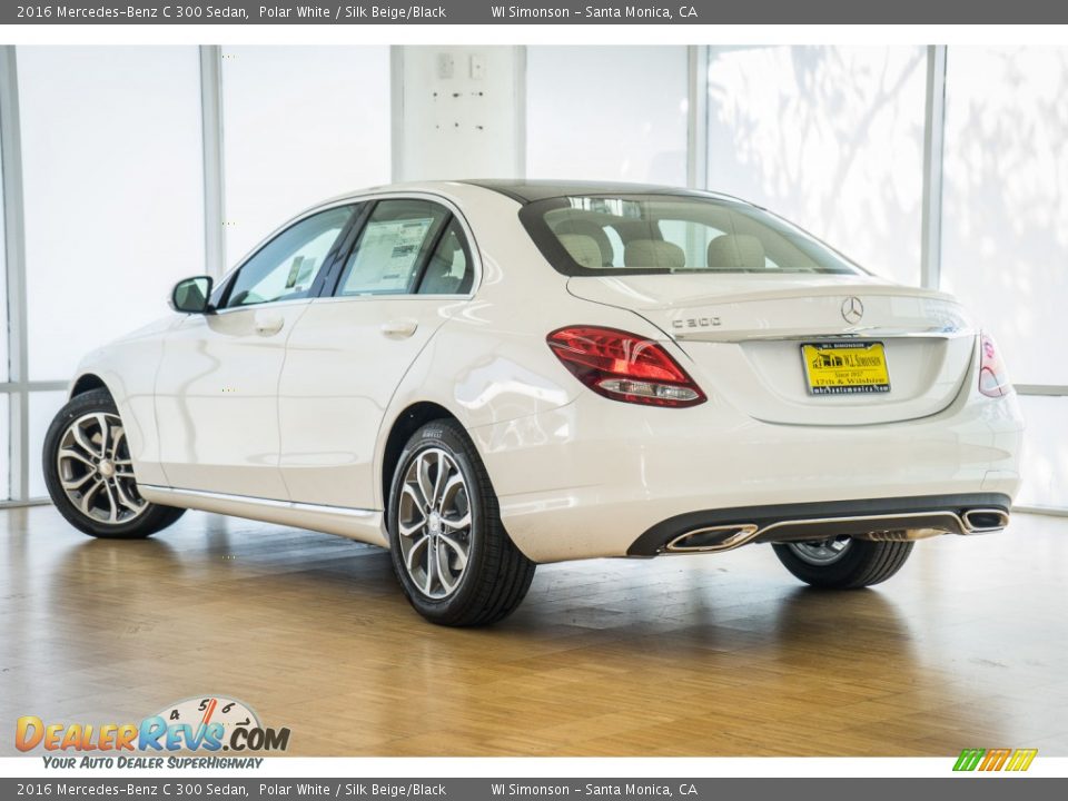 2016 Mercedes-Benz C 300 Sedan Polar White / Silk Beige/Black Photo #3