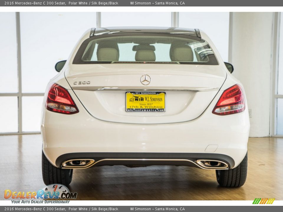 2016 Mercedes-Benz C 300 Sedan Polar White / Silk Beige/Black Photo #4