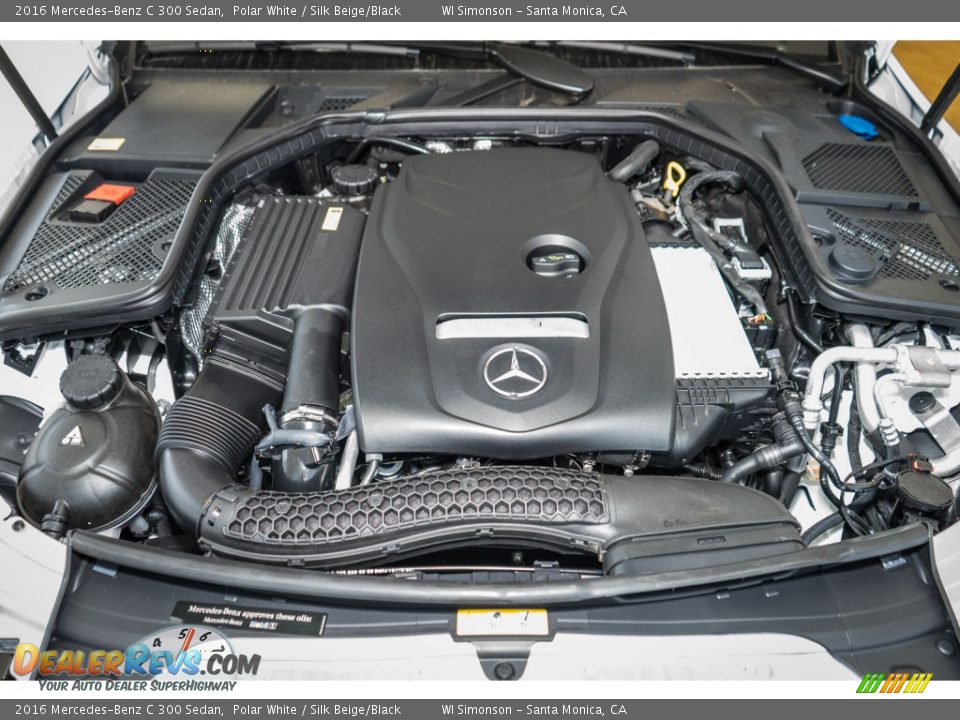 2016 Mercedes-Benz C 300 Sedan Polar White / Silk Beige/Black Photo #9