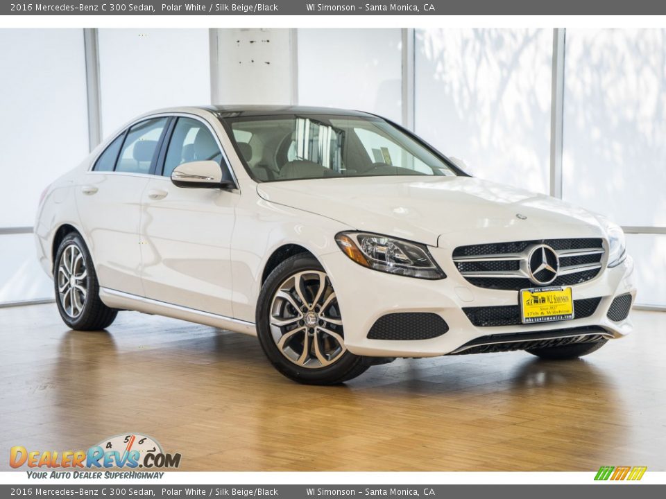 2016 Mercedes-Benz C 300 Sedan Polar White / Silk Beige/Black Photo #12