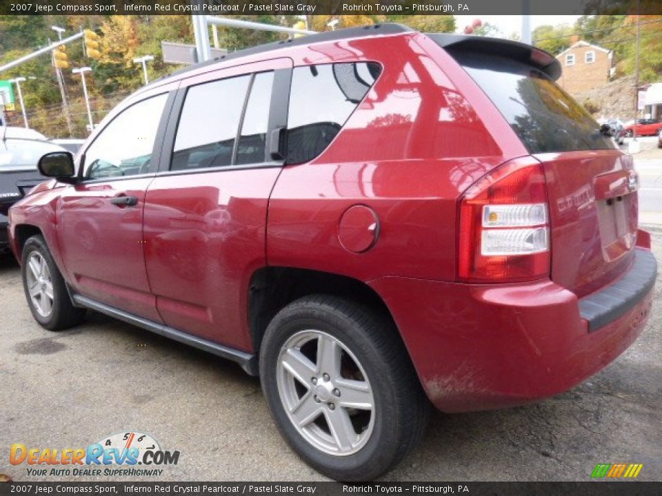 2007 Jeep Compass Sport Inferno Red Crystal Pearlcoat / Pastel Slate Gray Photo #4
