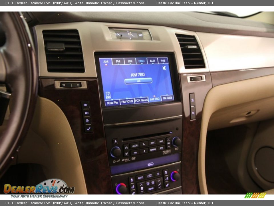 Controls of 2011 Cadillac Escalade ESV Luxury AWD Photo #8