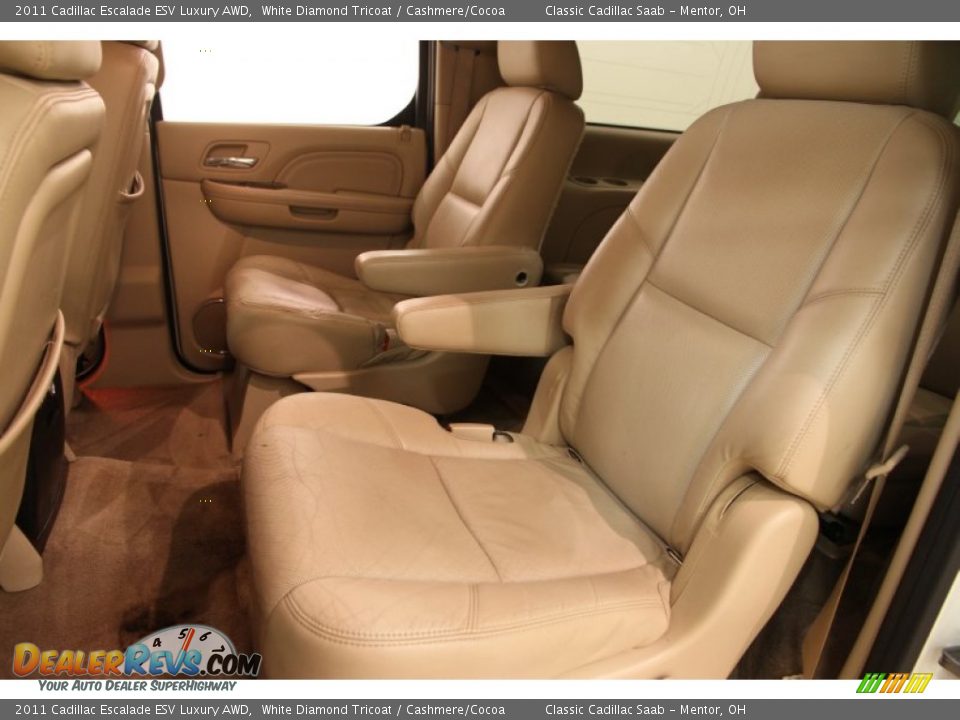 Rear Seat of 2011 Cadillac Escalade ESV Luxury AWD Photo #16