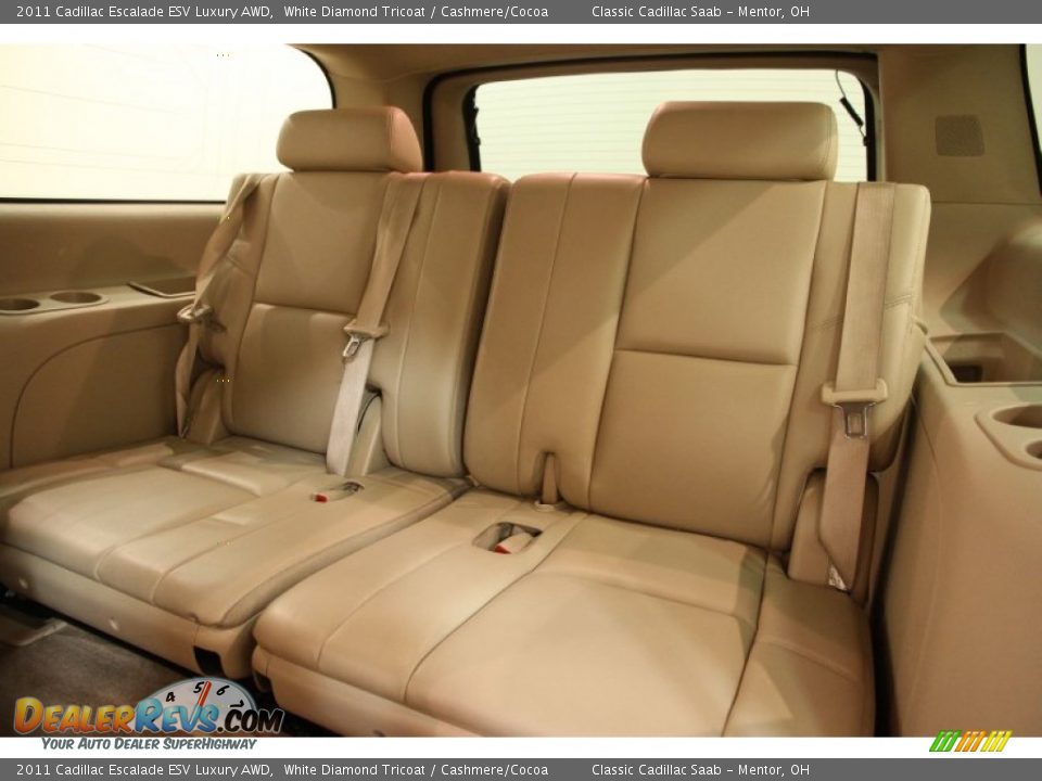Rear Seat of 2011 Cadillac Escalade ESV Luxury AWD Photo #17
