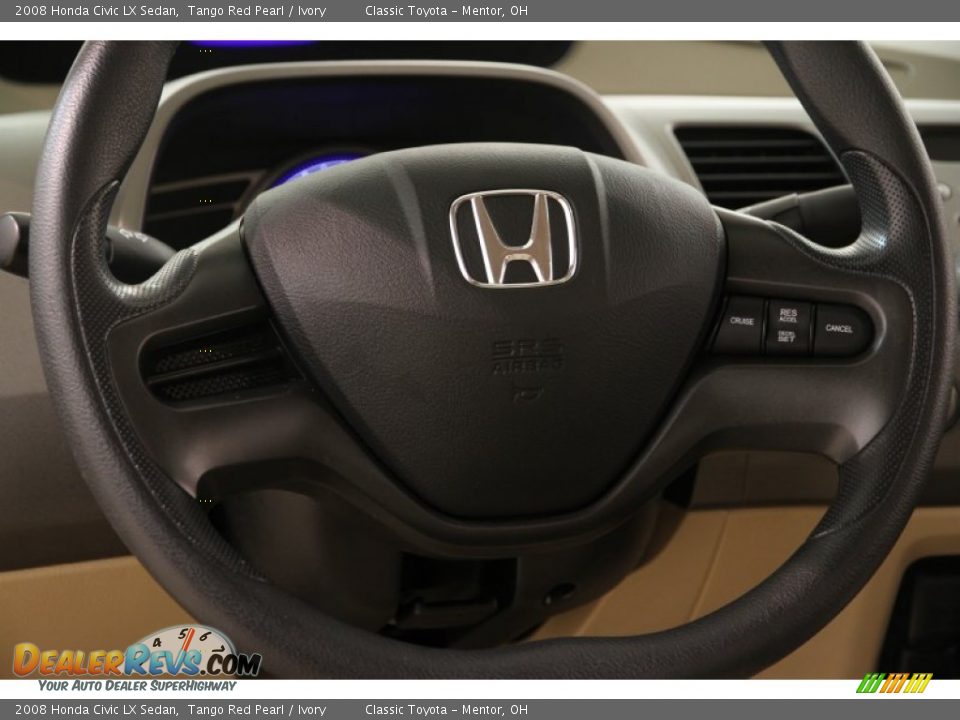 2008 Honda Civic LX Sedan Steering Wheel Photo #6
