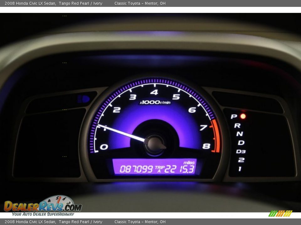 2008 Honda Civic LX Sedan Gauges Photo #8