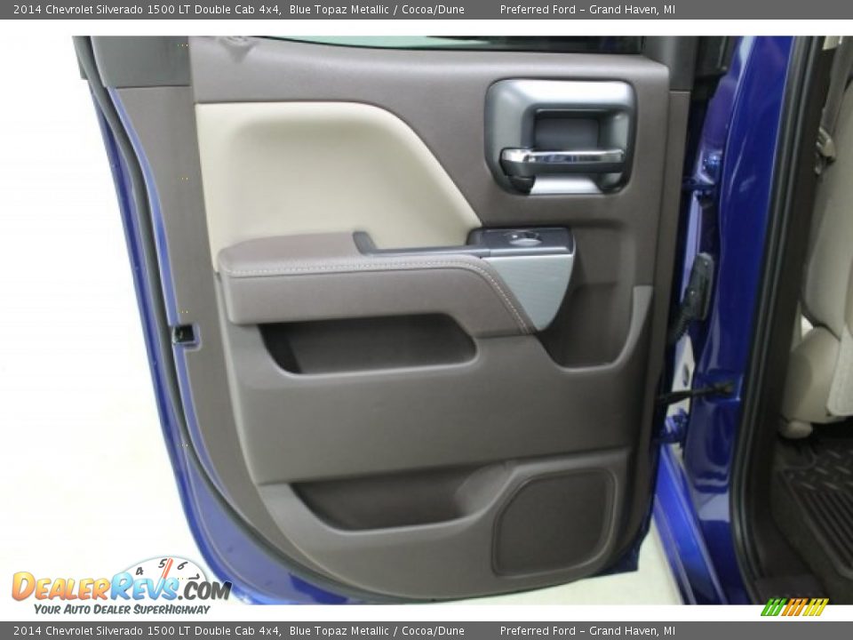 2014 Chevrolet Silverado 1500 LT Double Cab 4x4 Blue Topaz Metallic / Cocoa/Dune Photo #15