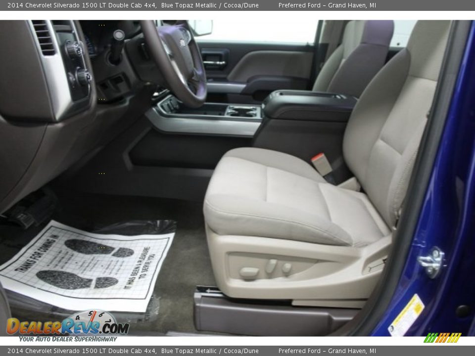 2014 Chevrolet Silverado 1500 LT Double Cab 4x4 Blue Topaz Metallic / Cocoa/Dune Photo #17