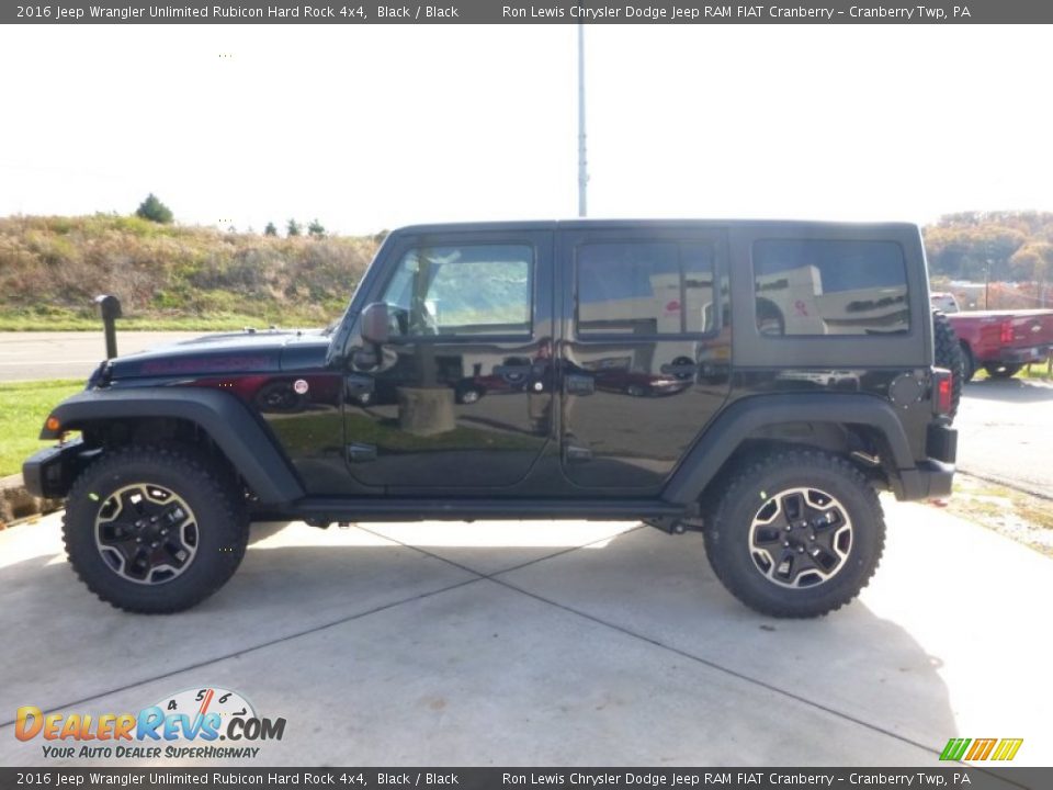 2016 Jeep Wrangler Unlimited Rubicon Hard Rock 4x4 Black / Black Photo #3