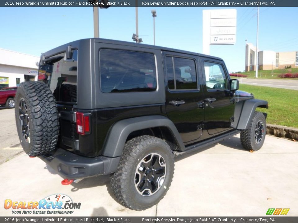 2016 Jeep Wrangler Unlimited Rubicon Hard Rock 4x4 Black / Black Photo #6