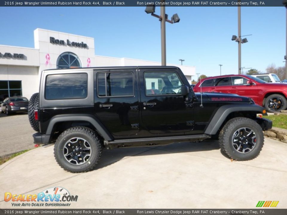 2016 Jeep Wrangler Unlimited Rubicon Hard Rock 4x4 Black / Black Photo #7
