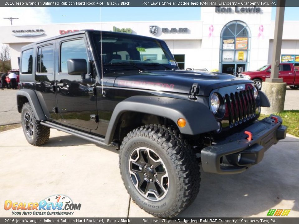 2016 Jeep Wrangler Unlimited Rubicon Hard Rock 4x4 Black / Black Photo #10