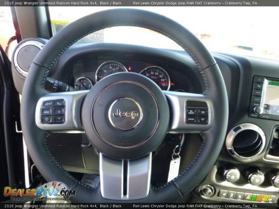 2016 Jeep Wrangler Unlimited Rubicon Hard Rock 4x4 Black / Black Photo #17