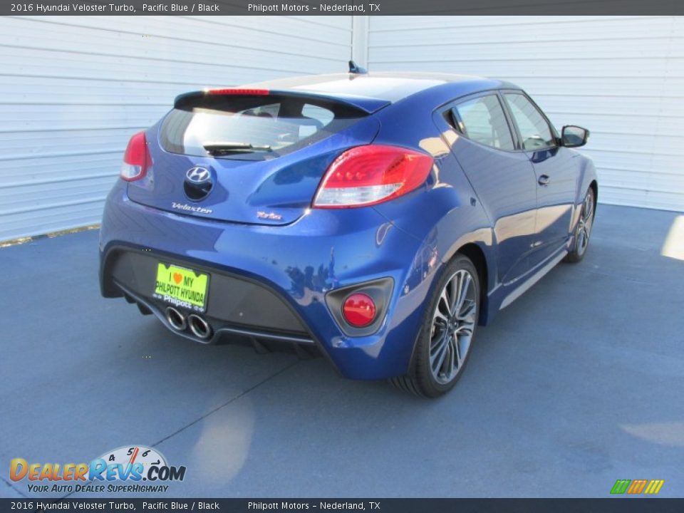 2016 Hyundai Veloster Turbo Pacific Blue / Black Photo #4