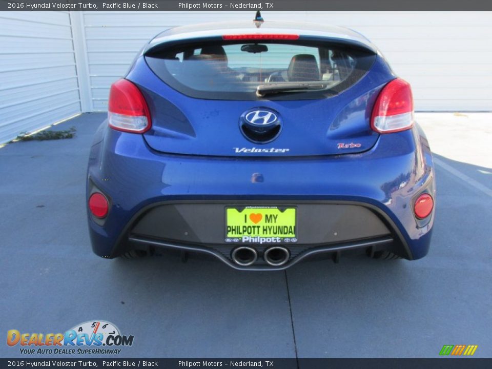 2016 Hyundai Veloster Turbo Pacific Blue / Black Photo #5