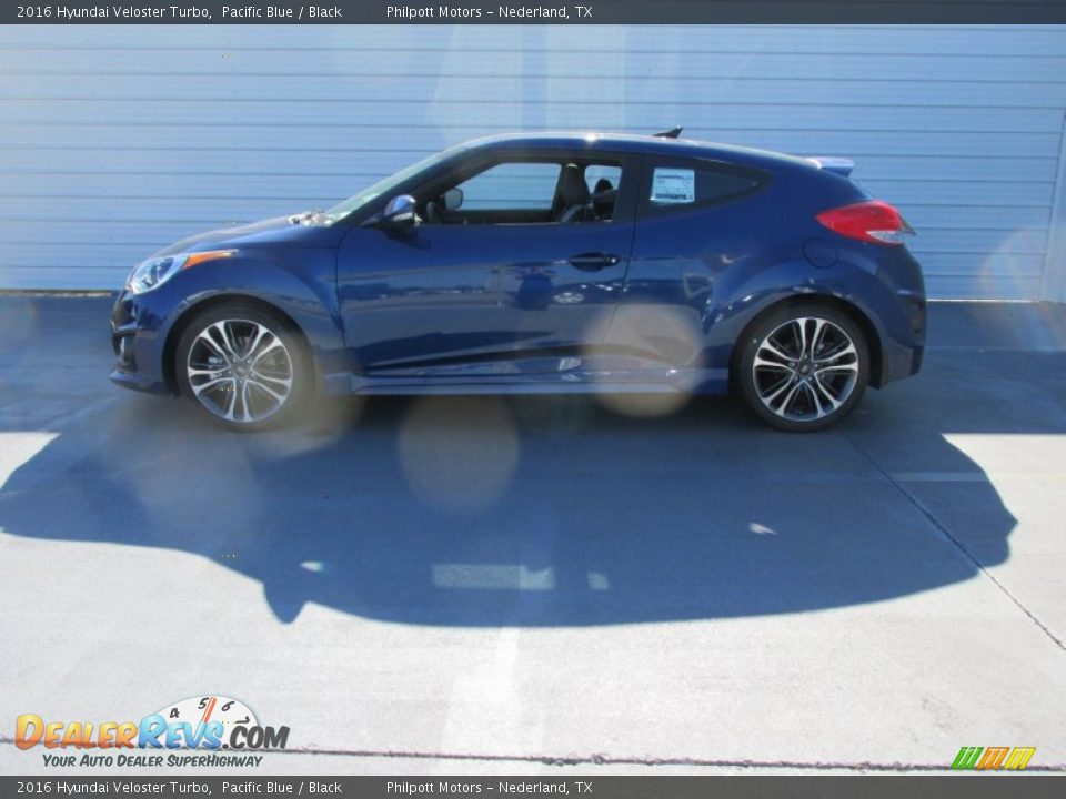 2016 Hyundai Veloster Turbo Pacific Blue / Black Photo #6