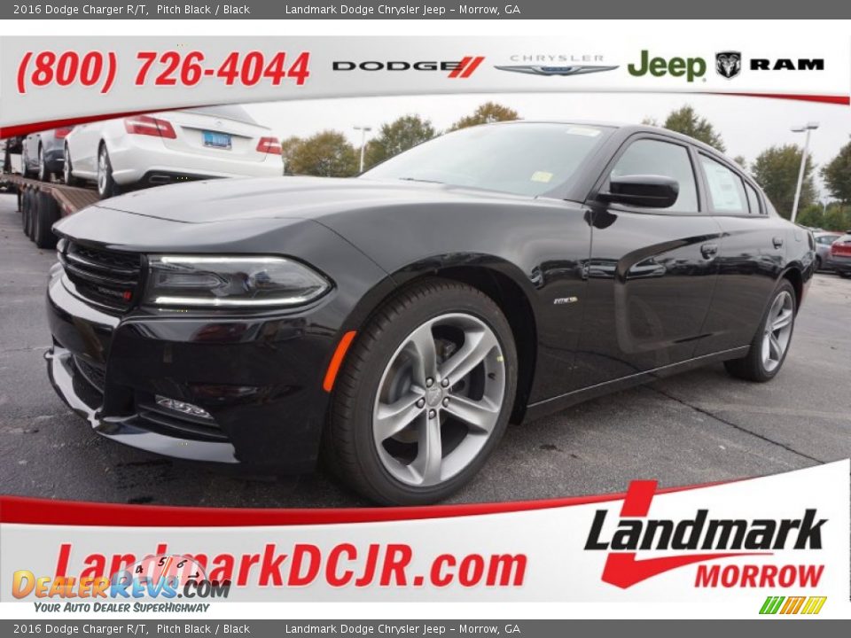2016 Dodge Charger R/T Pitch Black / Black Photo #1