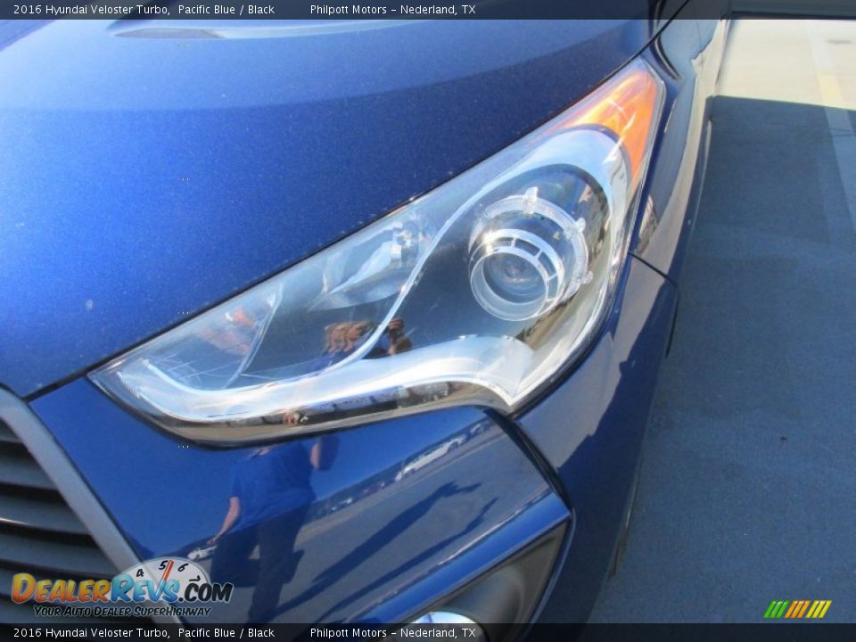 2016 Hyundai Veloster Turbo Pacific Blue / Black Photo #9