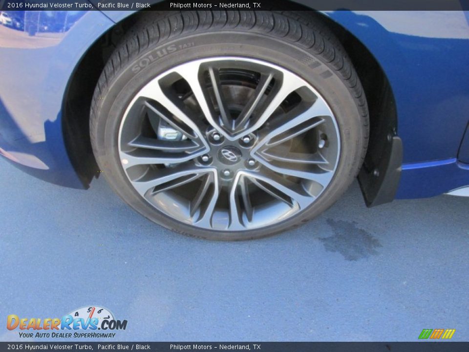 2016 Hyundai Veloster Turbo Pacific Blue / Black Photo #11