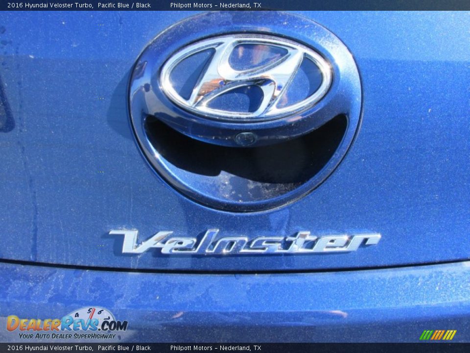 2016 Hyundai Veloster Turbo Pacific Blue / Black Photo #13