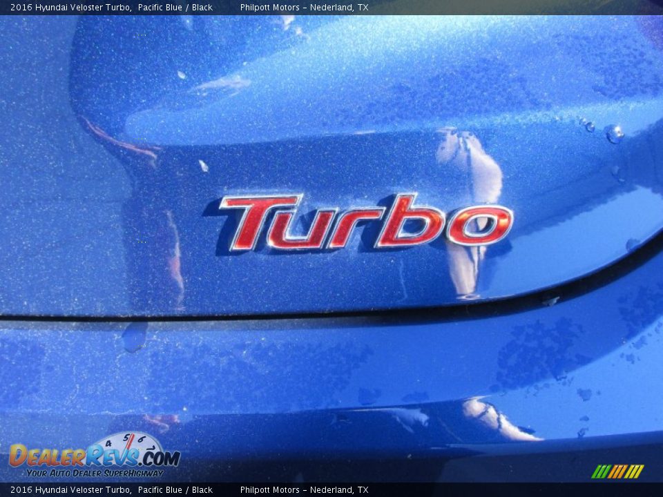 2016 Hyundai Veloster Turbo Pacific Blue / Black Photo #14