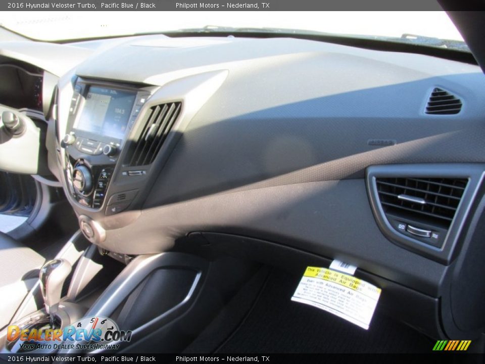 2016 Hyundai Veloster Turbo Pacific Blue / Black Photo #16