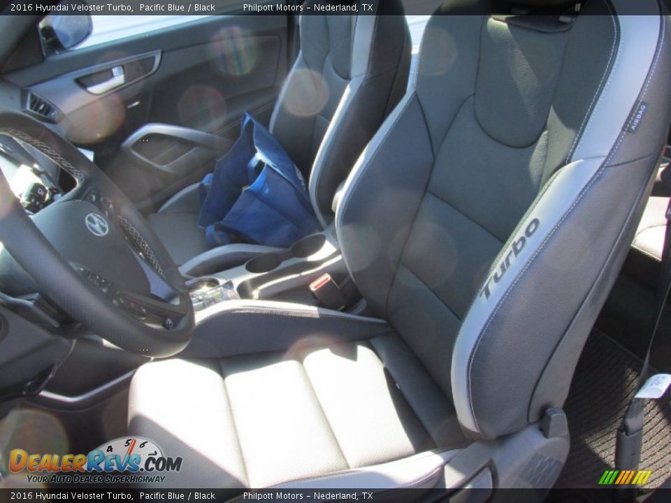 2016 Hyundai Veloster Turbo Pacific Blue / Black Photo #20