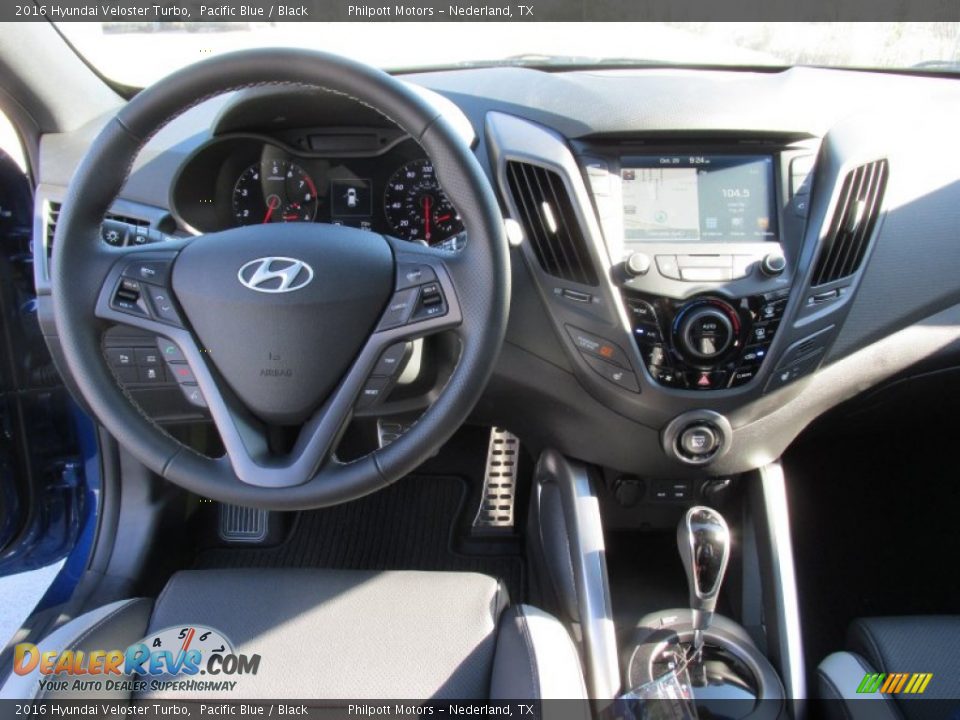 2016 Hyundai Veloster Turbo Pacific Blue / Black Photo #23