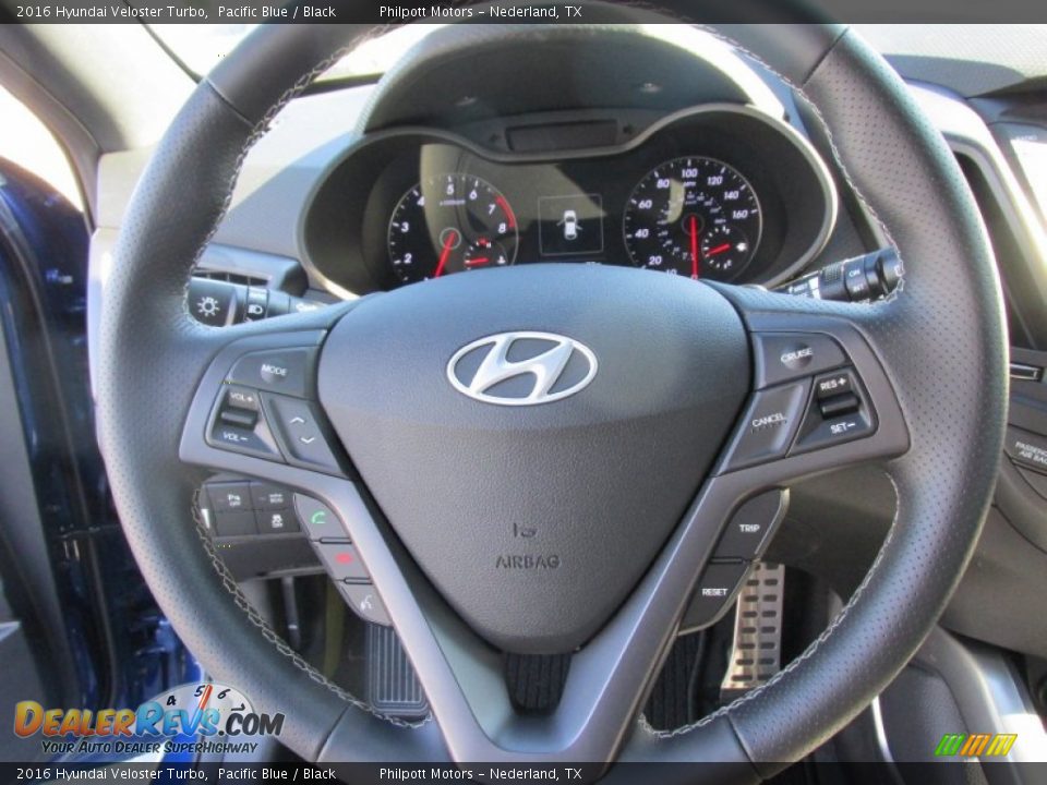 2016 Hyundai Veloster Turbo Pacific Blue / Black Photo #28