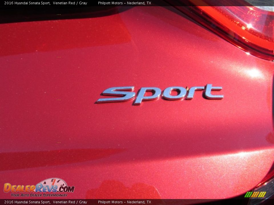 2016 Hyundai Sonata Sport Venetian Red / Gray Photo #14