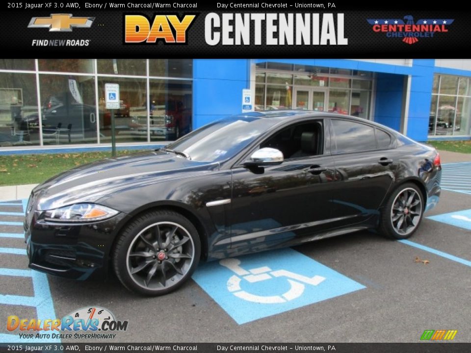 2015 Jaguar XF 3.0 AWD Ebony / Warm Charcoal/Warm Charcoal Photo #1