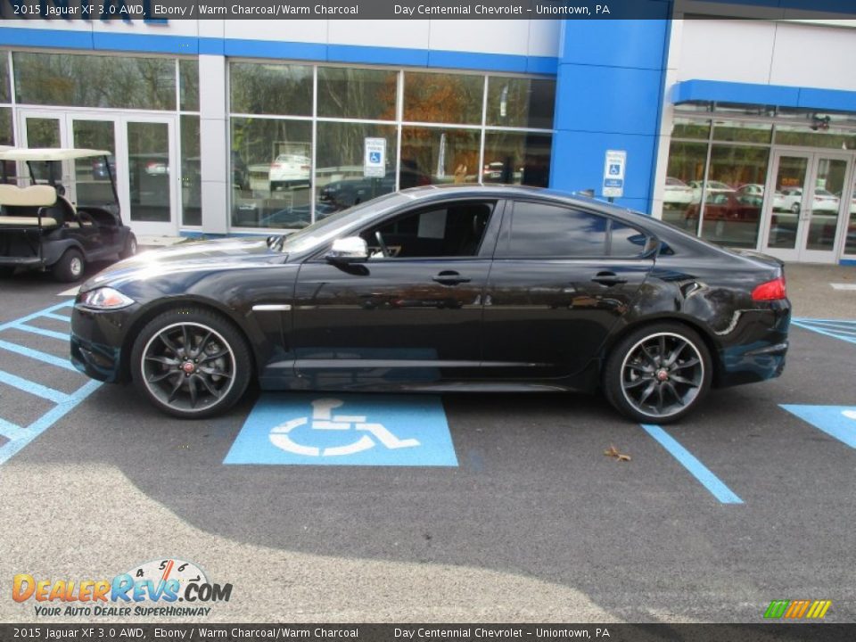 2015 Jaguar XF 3.0 AWD Ebony / Warm Charcoal/Warm Charcoal Photo #2