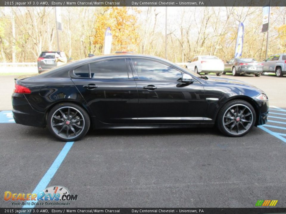 2015 Jaguar XF 3.0 AWD Ebony / Warm Charcoal/Warm Charcoal Photo #8