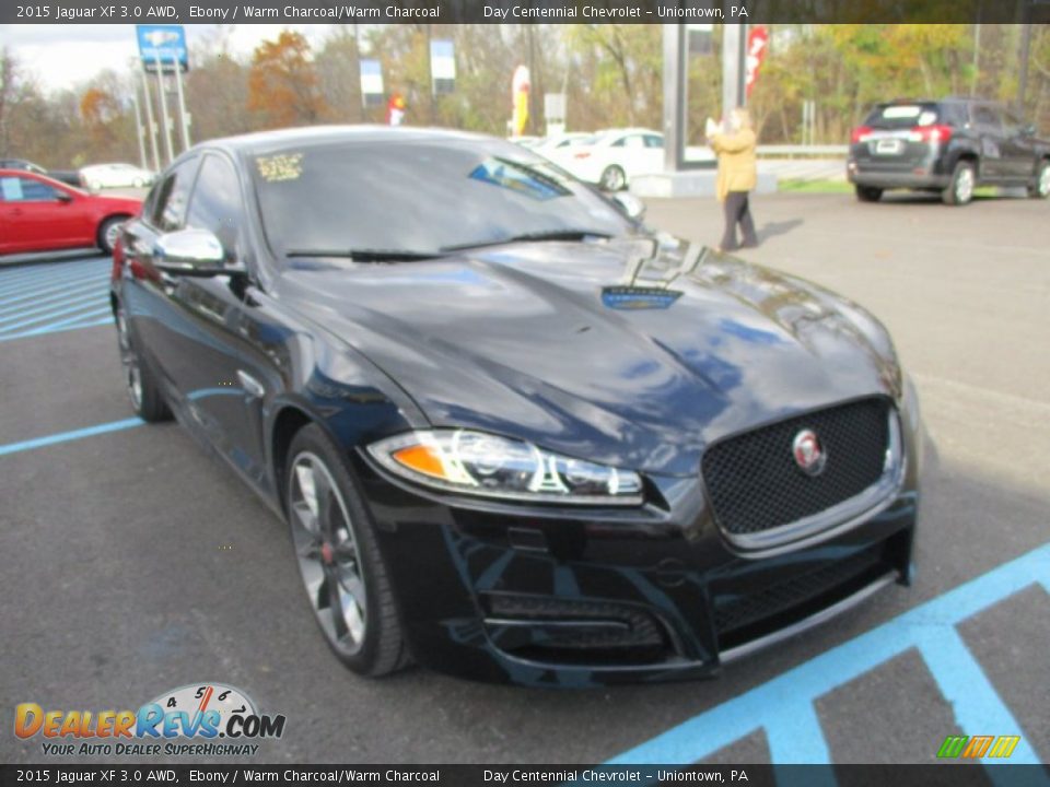 2015 Jaguar XF 3.0 AWD Ebony / Warm Charcoal/Warm Charcoal Photo #11