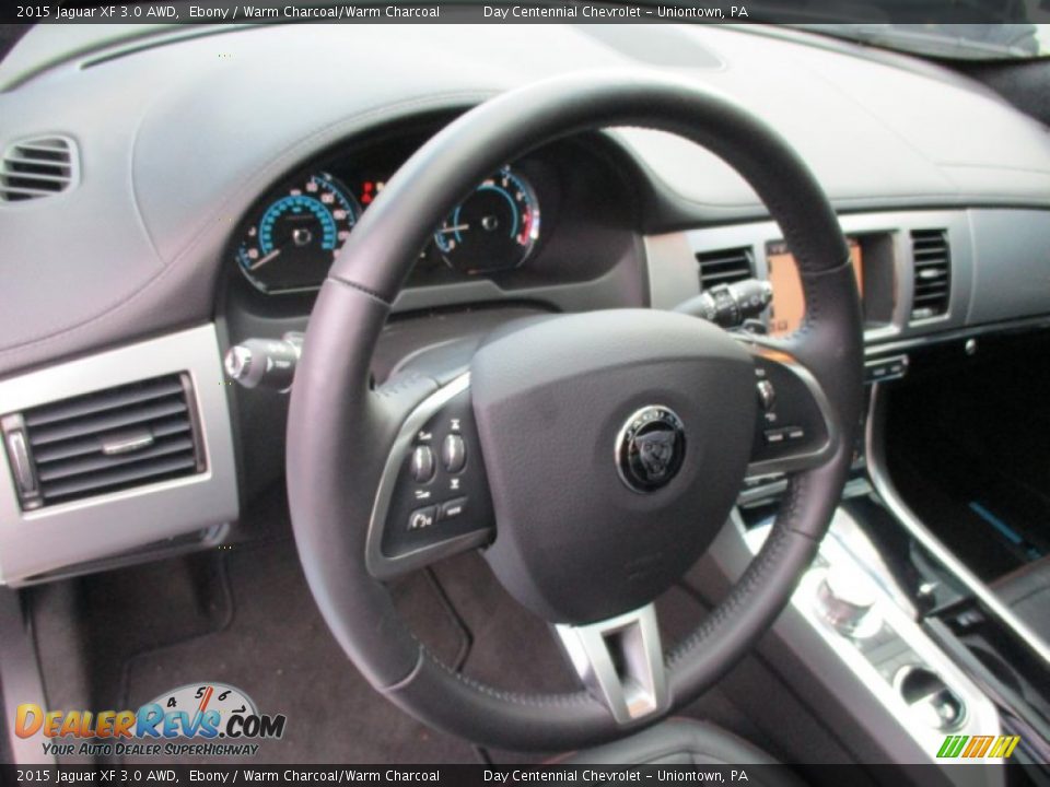 2015 Jaguar XF 3.0 AWD Ebony / Warm Charcoal/Warm Charcoal Photo #25