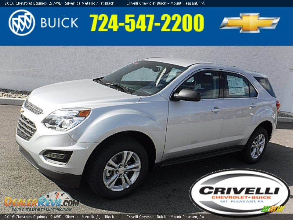 2016 Chevrolet Equinox LS AWD Silver Ice Metallic / Jet Black Photo #1