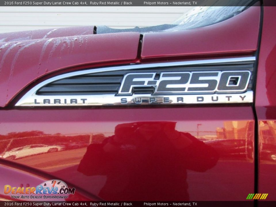 2016 Ford F250 Super Duty Lariat Crew Cab 4x4 Ruby Red Metallic / Black Photo #14