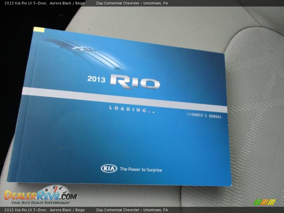 2013 Kia Rio LX 5-Door Aurora Black / Beige Photo #32