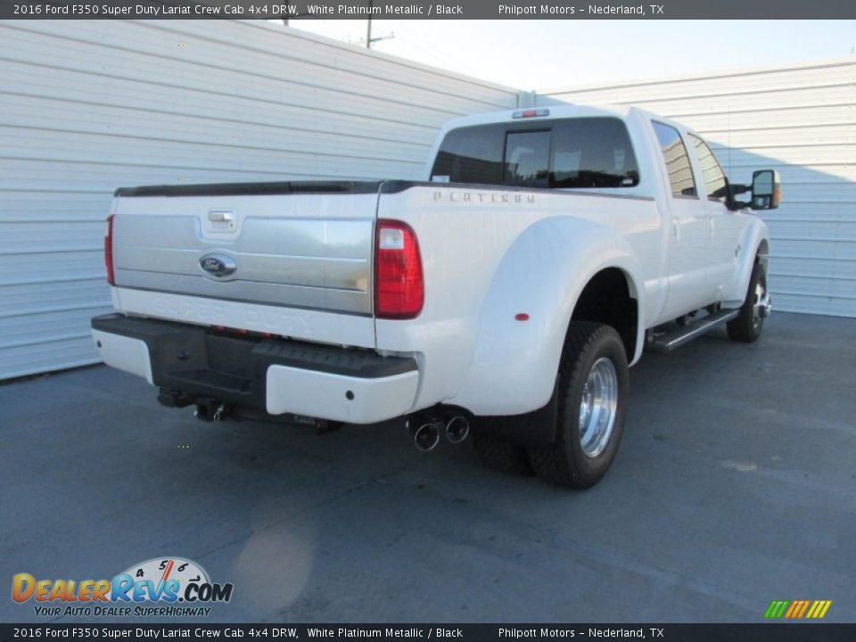 2016 Ford F350 Super Duty Lariat Crew Cab 4x4 DRW White Platinum Metallic / Black Photo #5
