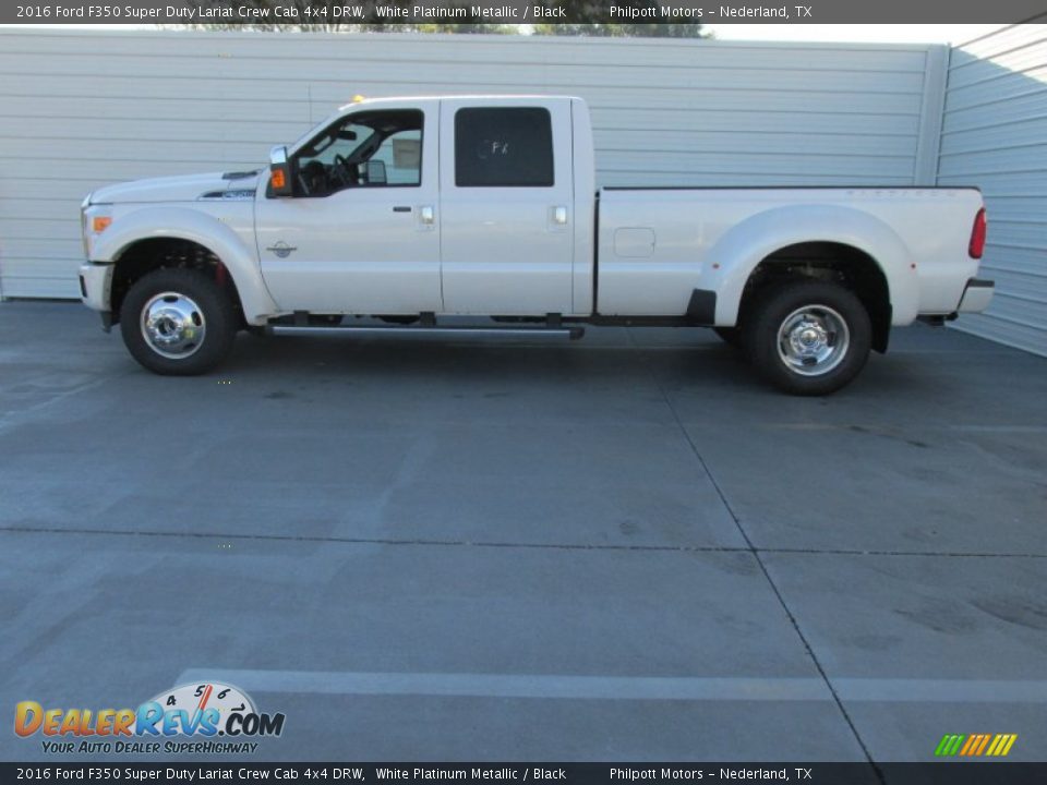 2016 Ford F350 Super Duty Lariat Crew Cab 4x4 DRW White Platinum Metallic / Black Photo #7