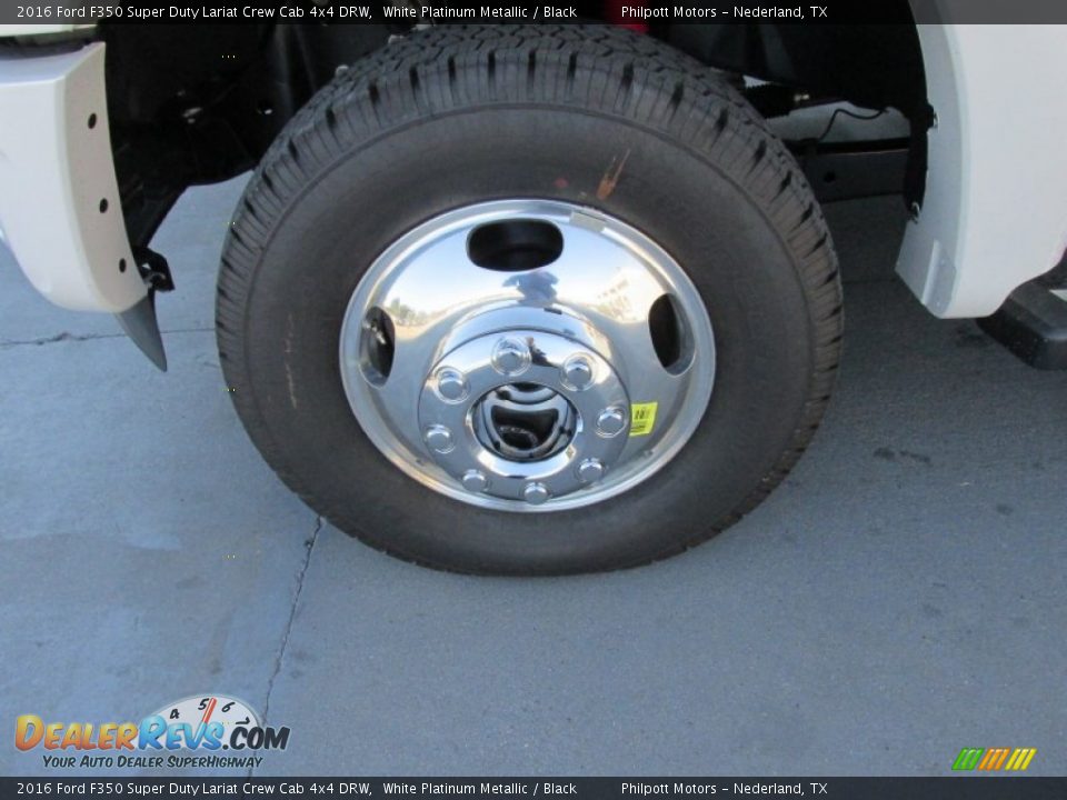 2016 Ford F350 Super Duty Lariat Crew Cab 4x4 DRW White Platinum Metallic / Black Photo #12