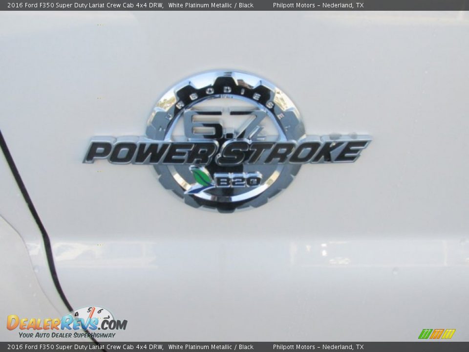 2016 Ford F350 Super Duty Lariat Crew Cab 4x4 DRW White Platinum Metallic / Black Photo #16