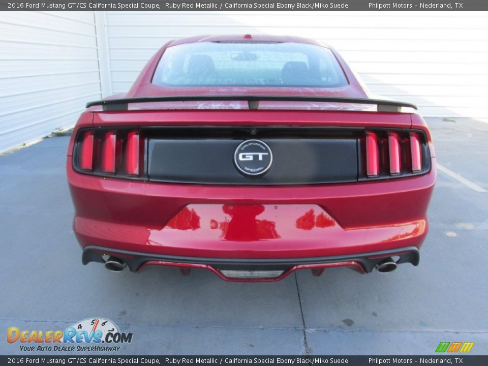 2016 Ford Mustang GT/CS California Special Coupe Ruby Red Metallic / California Special Ebony Black/Miko Suede Photo #5