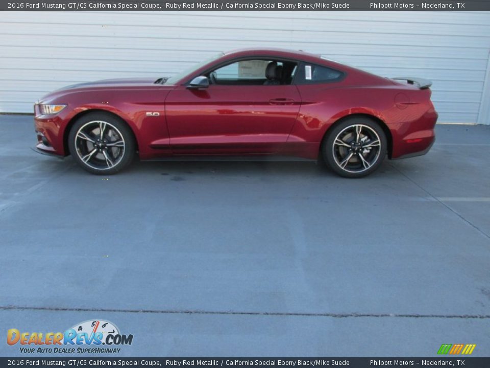2016 Ford Mustang GT/CS California Special Coupe Ruby Red Metallic / California Special Ebony Black/Miko Suede Photo #6